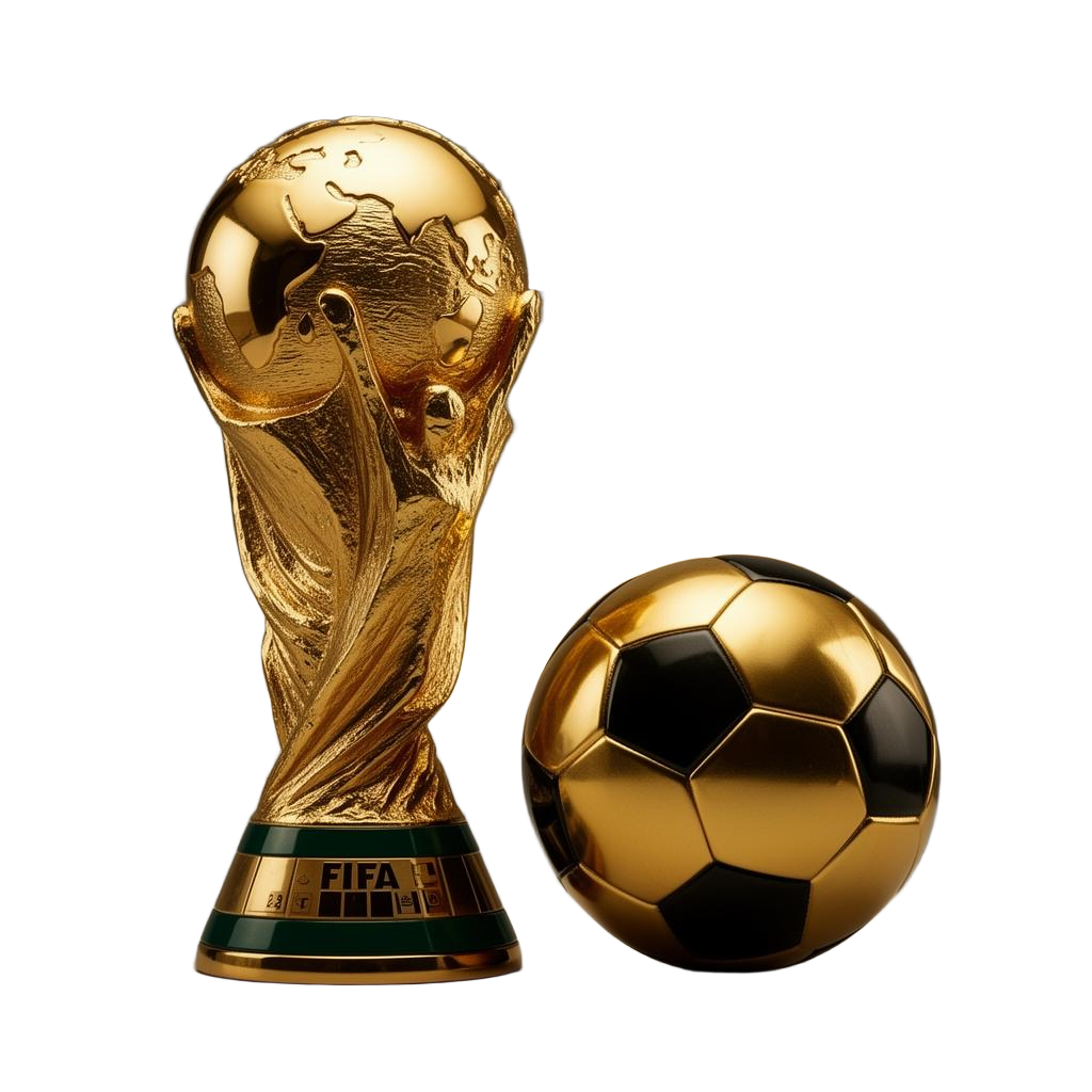 FIFA World Cup 2026 trophy and golden soccer ball